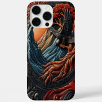 Leather-look Eagle Nature Scene