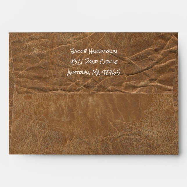 Leather Look Envelope (Back (Top Flap))