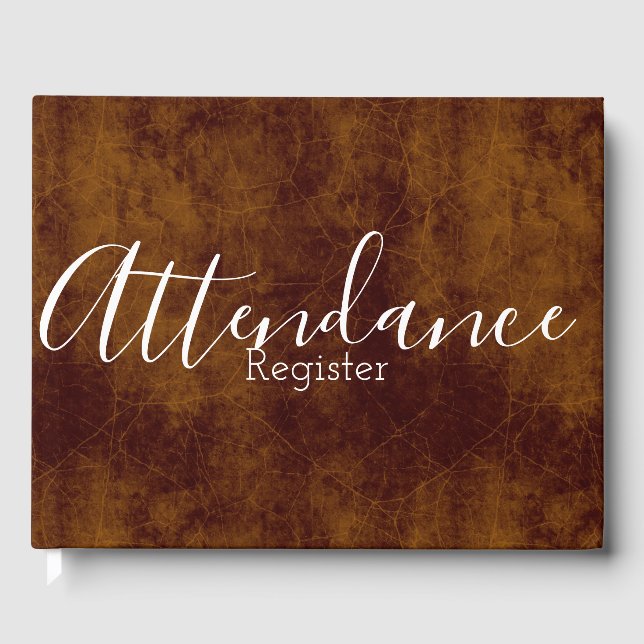 Leather look faux | Attendance Register #2 Guest Book (Front)