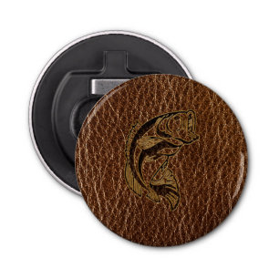 Leather-Look Fish Bottle Opener