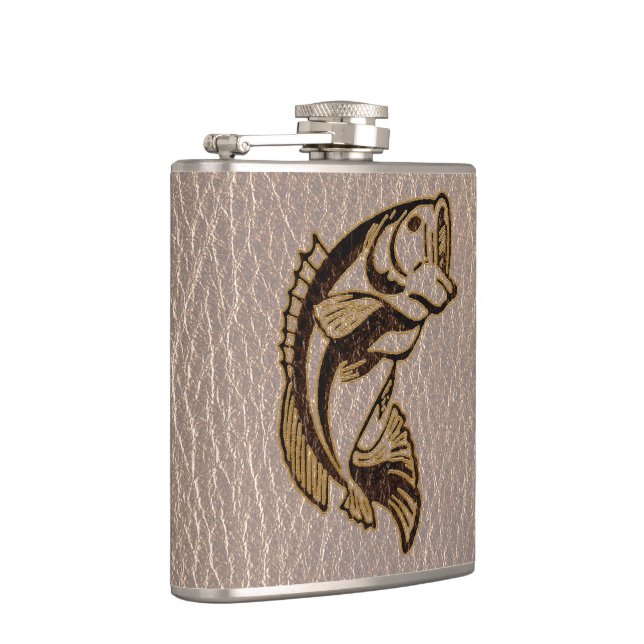Leather-Look Fish Soft Hip Flask (Right)