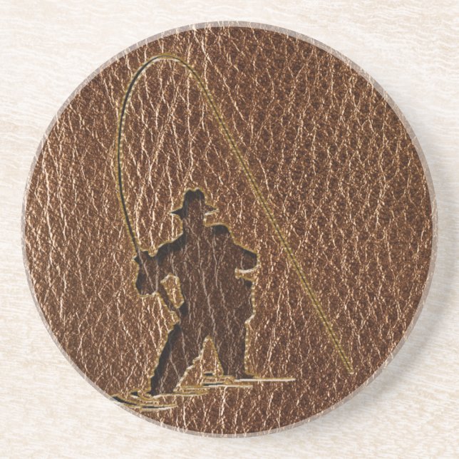 Leather-Look Fisherman Coaster (Front)