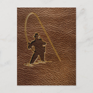 Leather-Look Fisherman Postcard