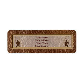 Leather-Look Fisherman Return Address Label