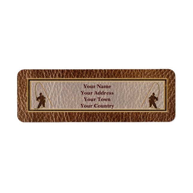 Leather-Look Fisherman Return Address Label (Front)
