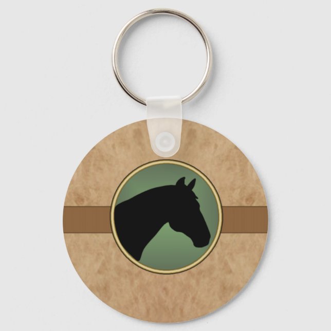 Leather look Horse Head KEYCHAIN (Front)