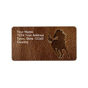 Leather-Look Horse Label