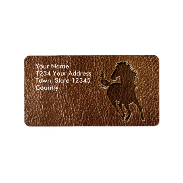 Leather-Look Horse Label (Front)