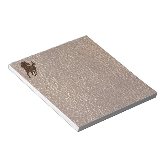 Leather-Look Horse Notepad (Angled)