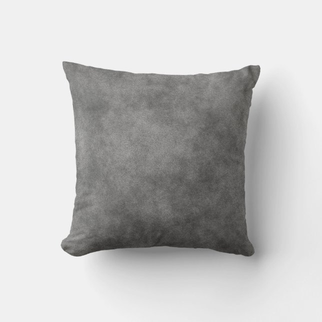 Leather Look In Slate Grey Cushion (Front)