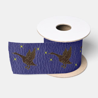 Leather-Look Native American Zodiac Goose Satin Ribbon