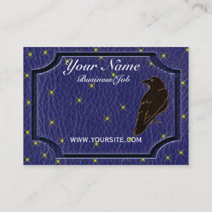 Leather-Look Native American Zodiac Raven Business Card