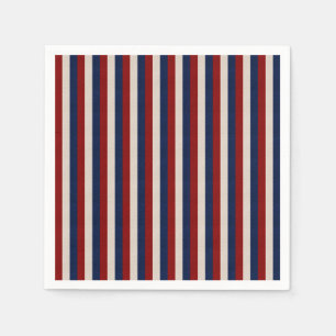 LEATHER LOOK PATRIOTIC STRIPES-PAPER NAPKINS