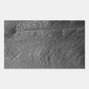 Leather-look pattern rectangular sticker