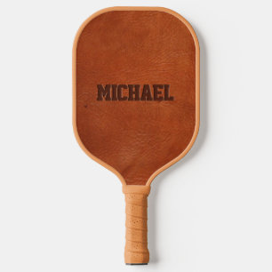 Leather-Look Personalised Pickleball Paddle