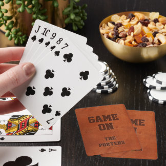 Leather-Look Personalised Playing Cards