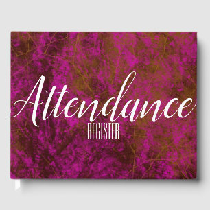 Leather look pink faux   Attendance Register Guest Book