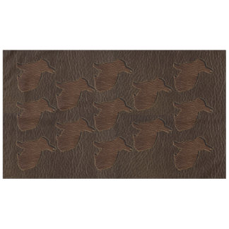Leather-Look Rabbit Dark Tablecloth