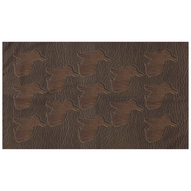 Leather-Look Rabbit Dark Tablecloth (Front (Horizontal))