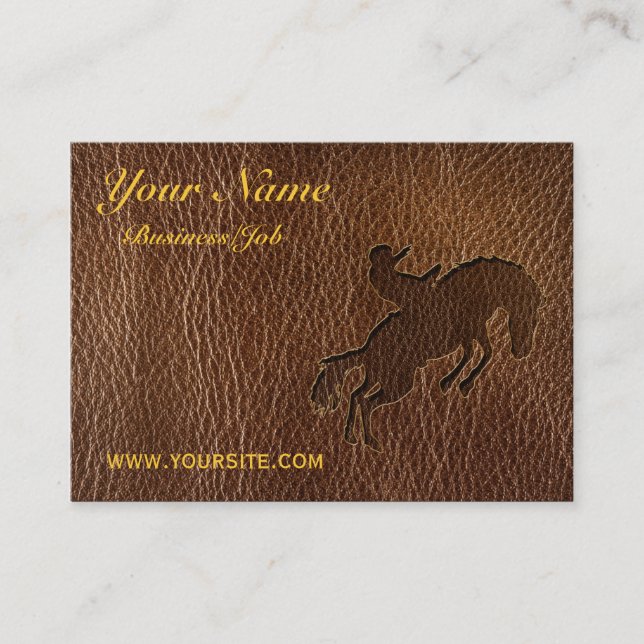 Leather-Look Rodeo Business Card (Front)