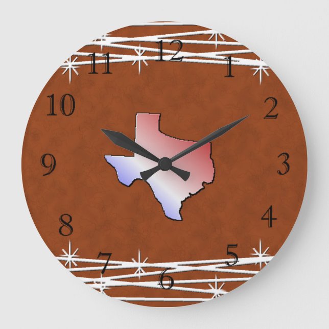 Leather Look Texas Clock (Front)