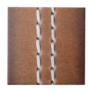 Leather-look texture ceramic tile