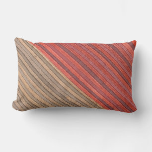 Leather-look texture lumbar cushion
