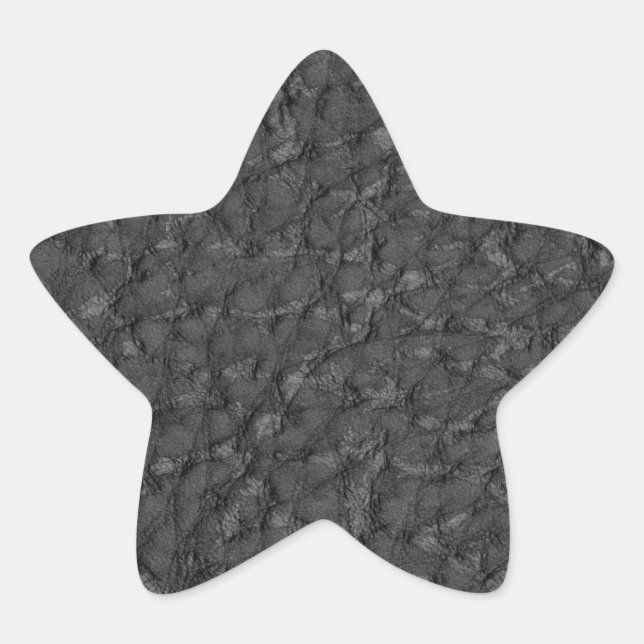 Leather-look texture star sticker (Front)