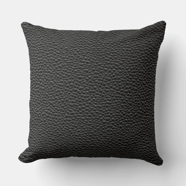Leather Look Throw Pillow (Front)