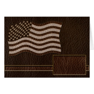 Leather-Look USA Flag Dark
