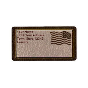 Leather-Look USA Flag Dark Label