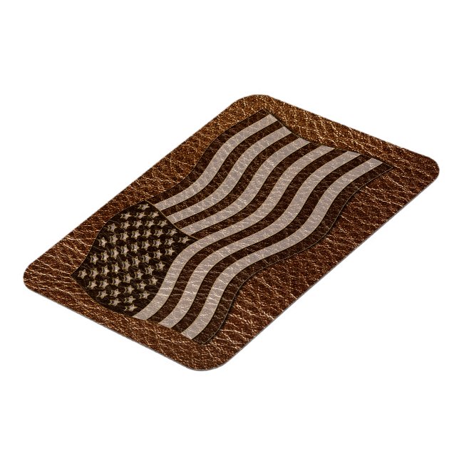 Leather-Look USA Flag Magnet (Left Side)