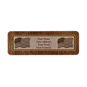 Leather-Look USA Flag Return Address Label