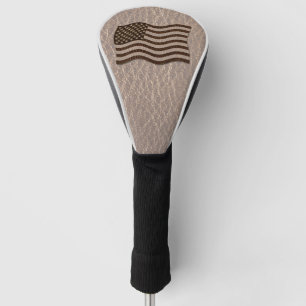 Leather-Look USA Flag Soft Golf Head Cover
