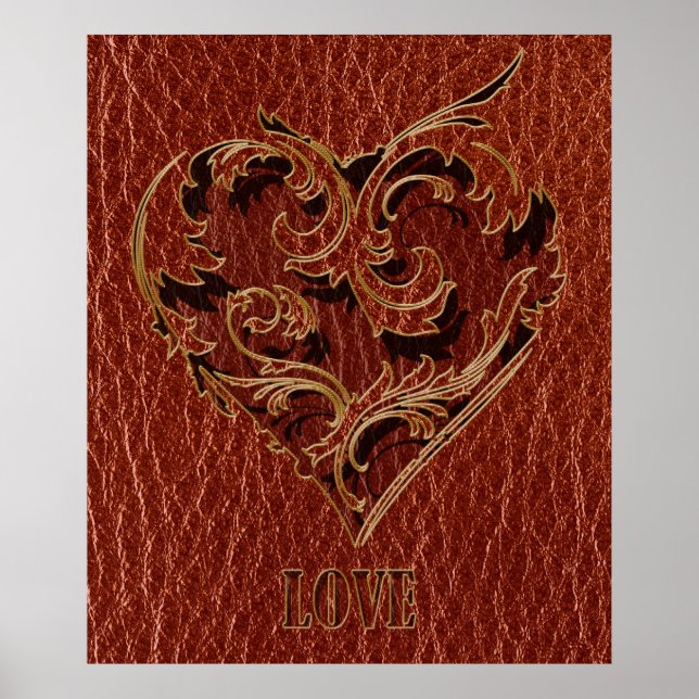 Leather-Look Valentine Poster (Front)