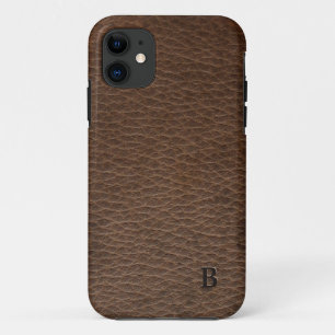 Leather Look w/out Initial(s) Phone Case