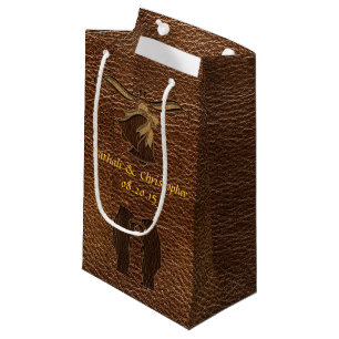 Leather-Look Wedding Small Gift Bag