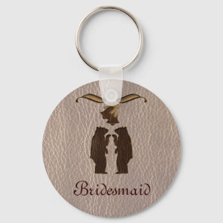 Leather-Look Wedding Soft Key Ring