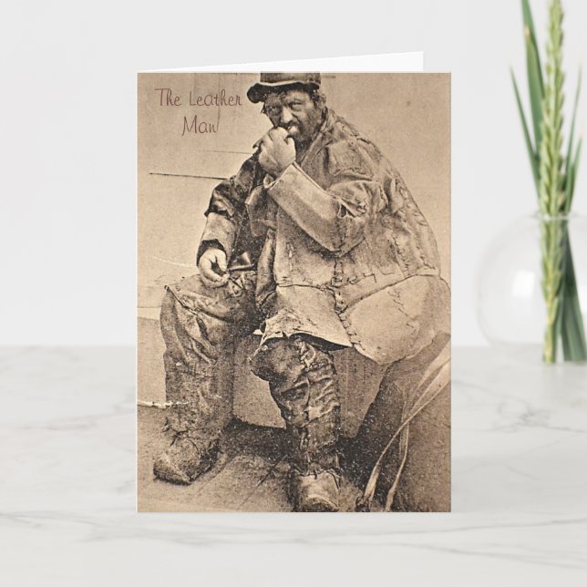 Leather Man Greeting Card (Front)