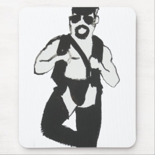 Leather Man Mouse Pad