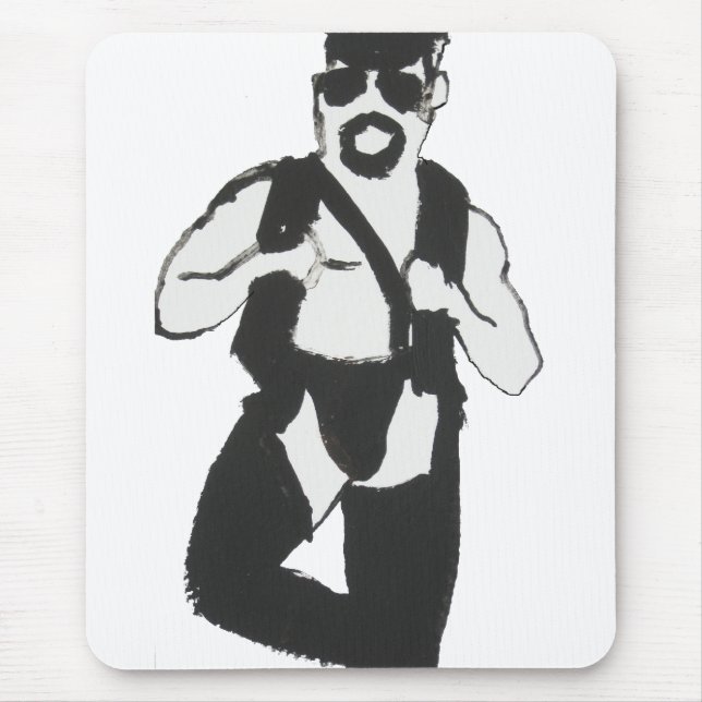 Leather Man Mouse Pad (Front)