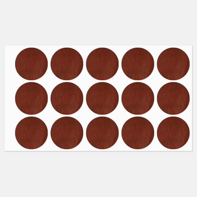 Leather Medium Circle Waterproof Label (1.5") (Sheet)