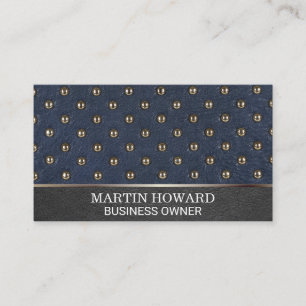 Leather Metallic Jewels Business Card
