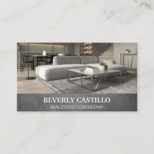 Leather Modern Interior Home Business Card