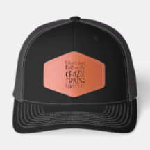 Leather Patch Dad Trucker Hat-Humor Sarcasm