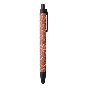 Leather Pattern Black Ink Pen