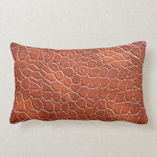 Leather Pattern Lumbar Cushion