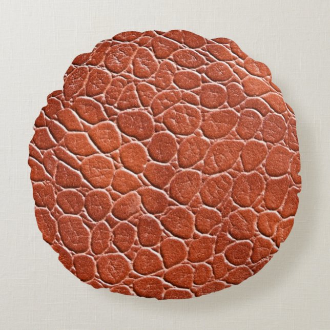 Leather Pattern Round Cushion (Front)