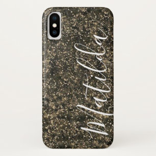 Leather Personalised Name Script iPhone X Case