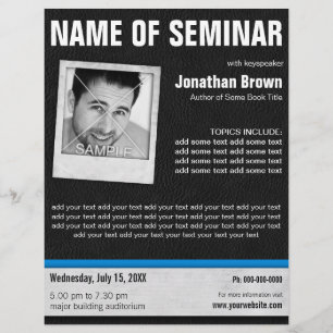 Leather Photo Conference Seminar Flyers